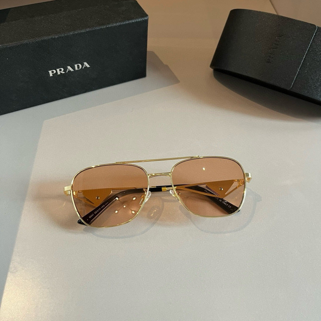 Prada Polarized Fashion Gold Lens Sunglasses for Men - 415759 - detail image 5