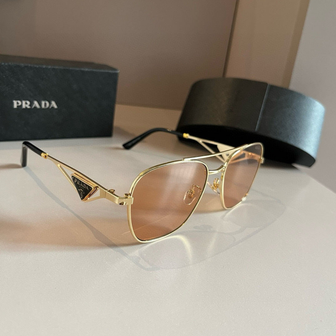 Prada Polarized Fashion Gold Lens Sunglasses for Men - 415759