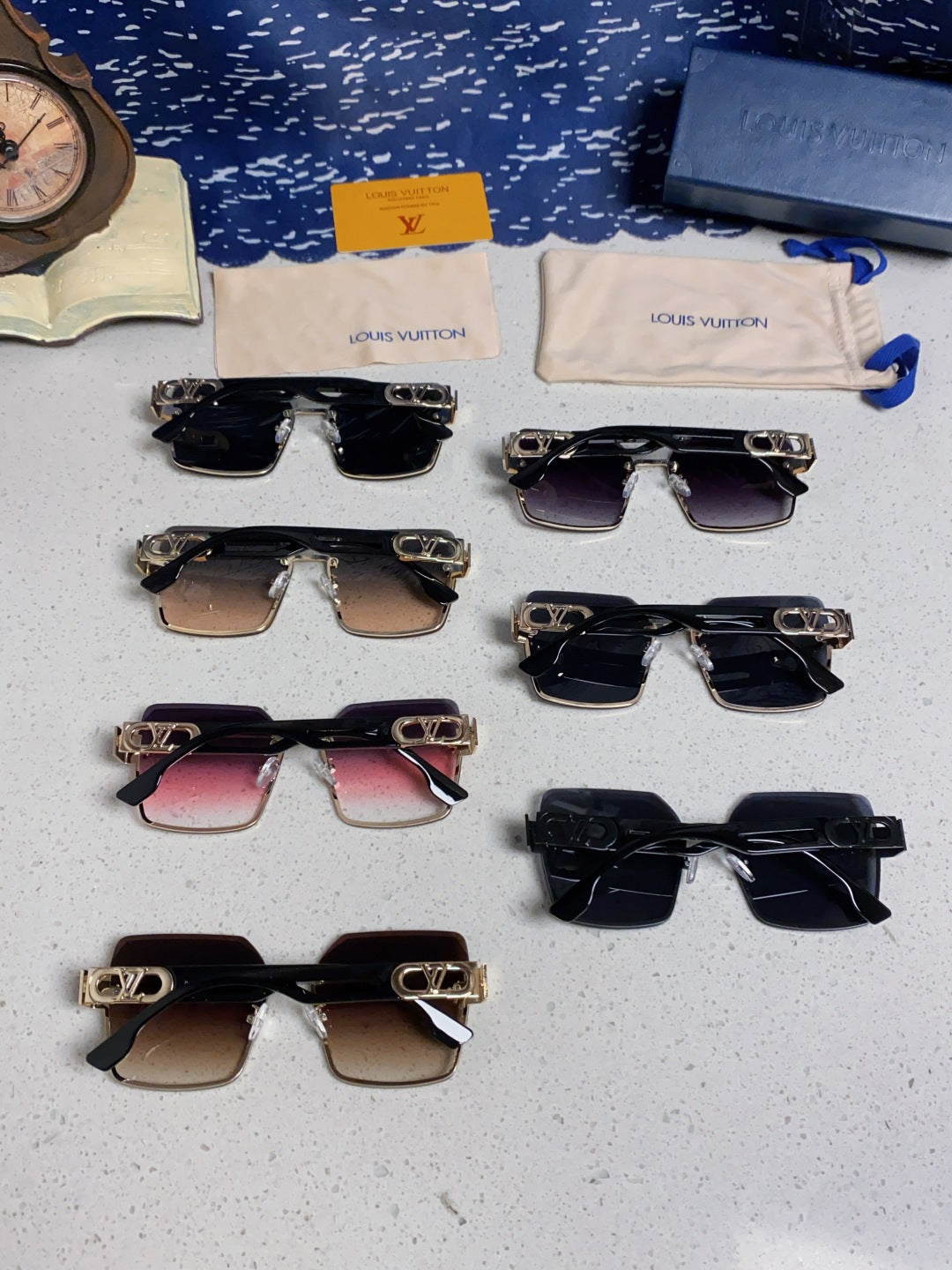 Louis Vuitton Metal Square Silver Lens Sunglasses for Men & Women - 414896 - detail image 11