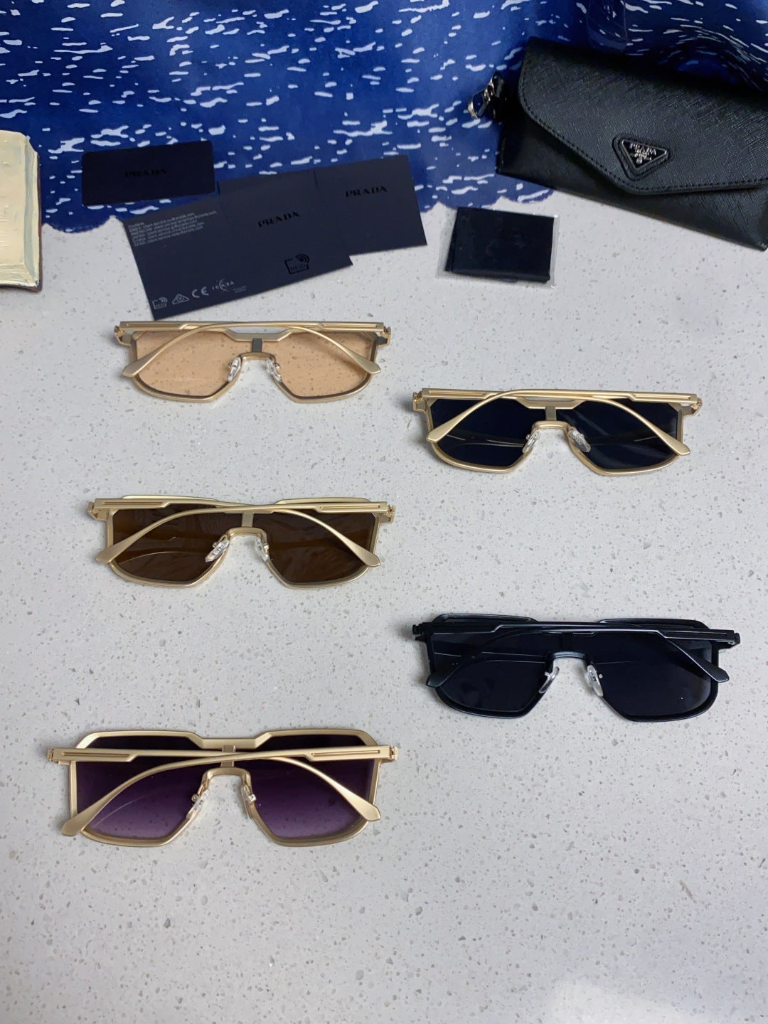 Prada Metal Fashion Blue Lens Sunglasses for Men - 465625 - detail image 11