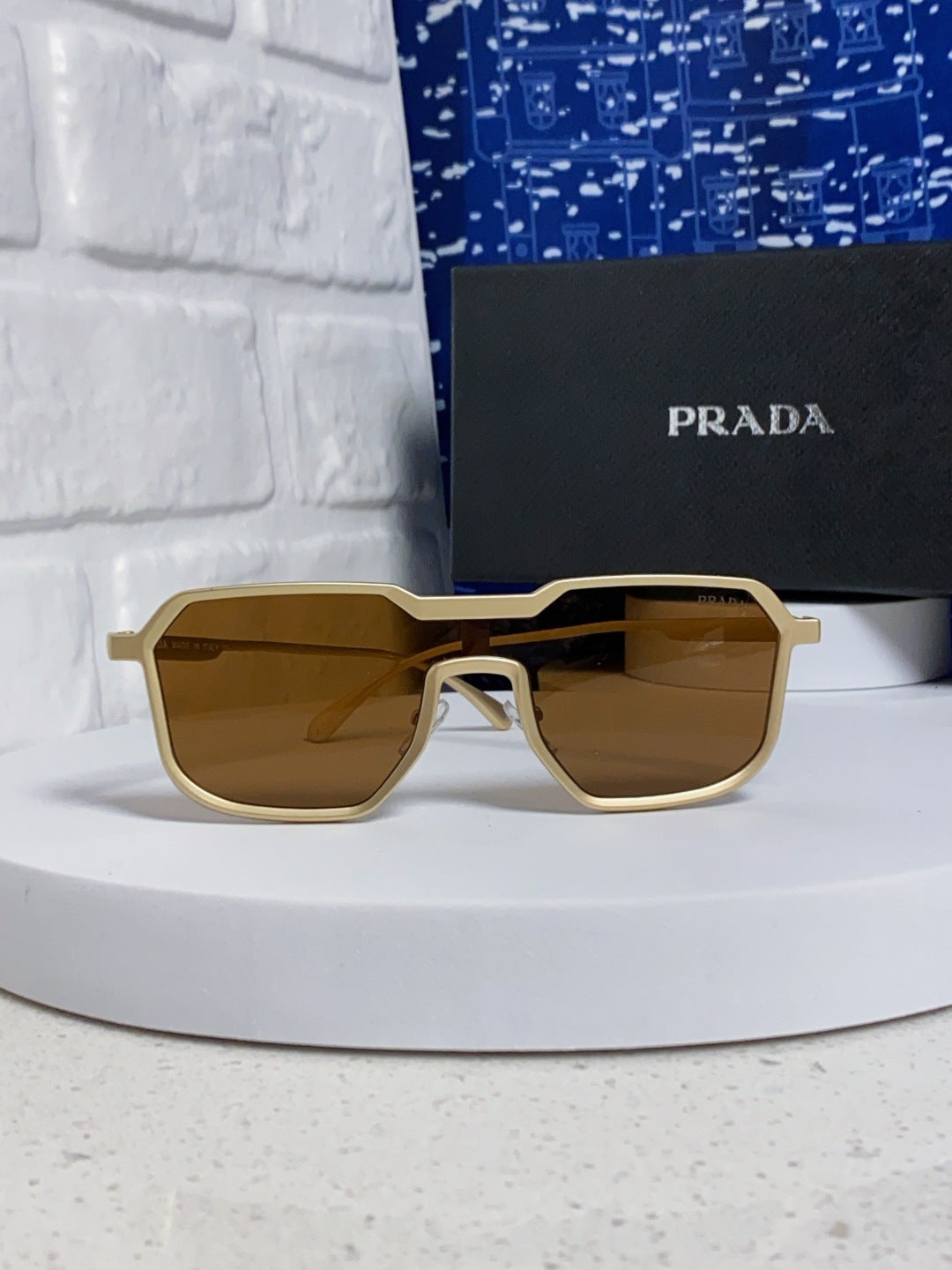 Prada Metal Fashion Brown Lens Sunglasses for Men - detail image 2