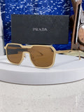 Prada Metal Fashion Brown Lens Sunglasses for Men
