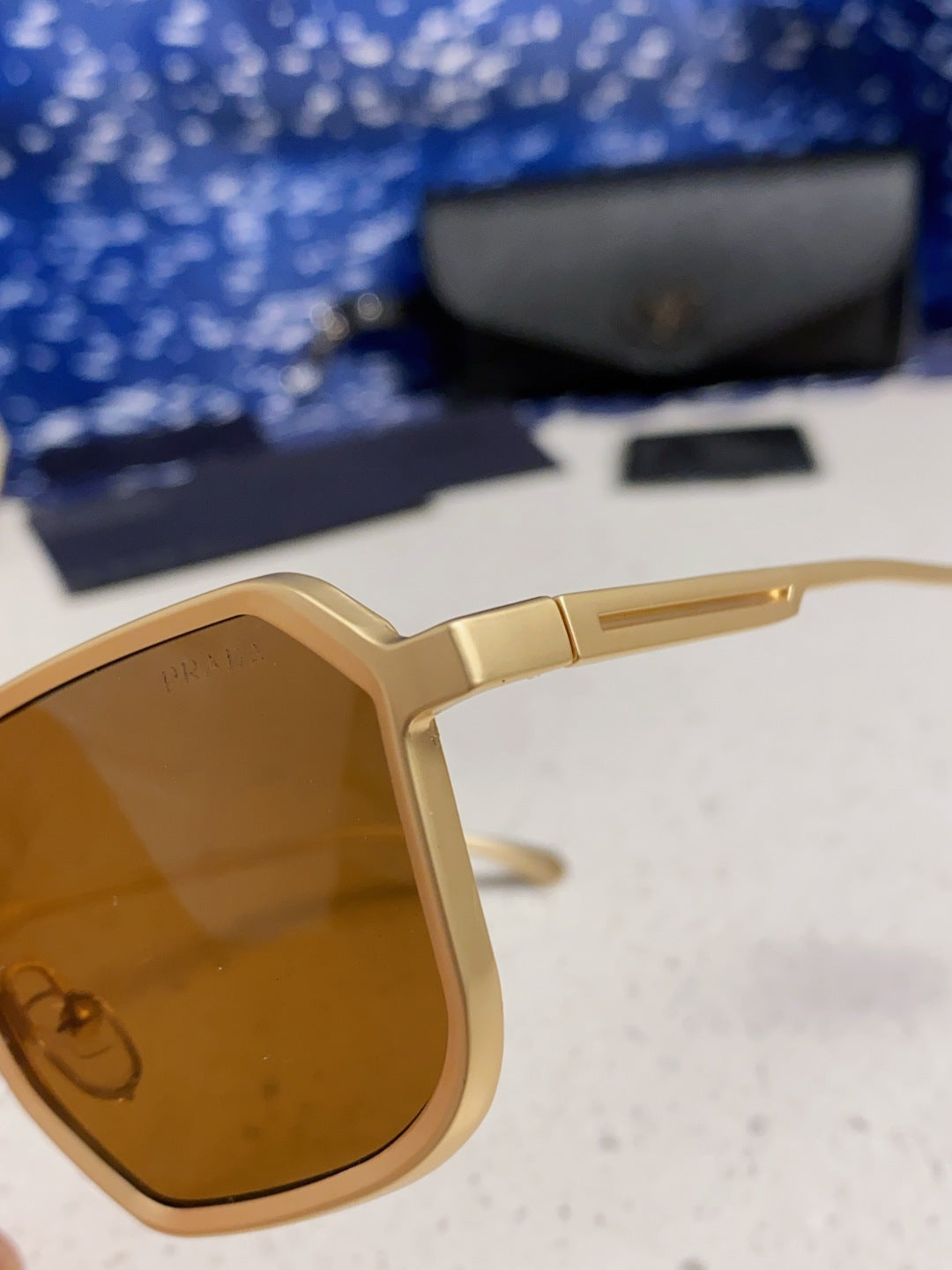 Prada Metal Fashion Brown Lens Sunglasses for Men - detail image 7