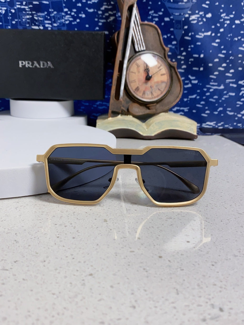Prada Metal Fashion Blue Lens Sunglasses for Men - 465625 - detail image 9
