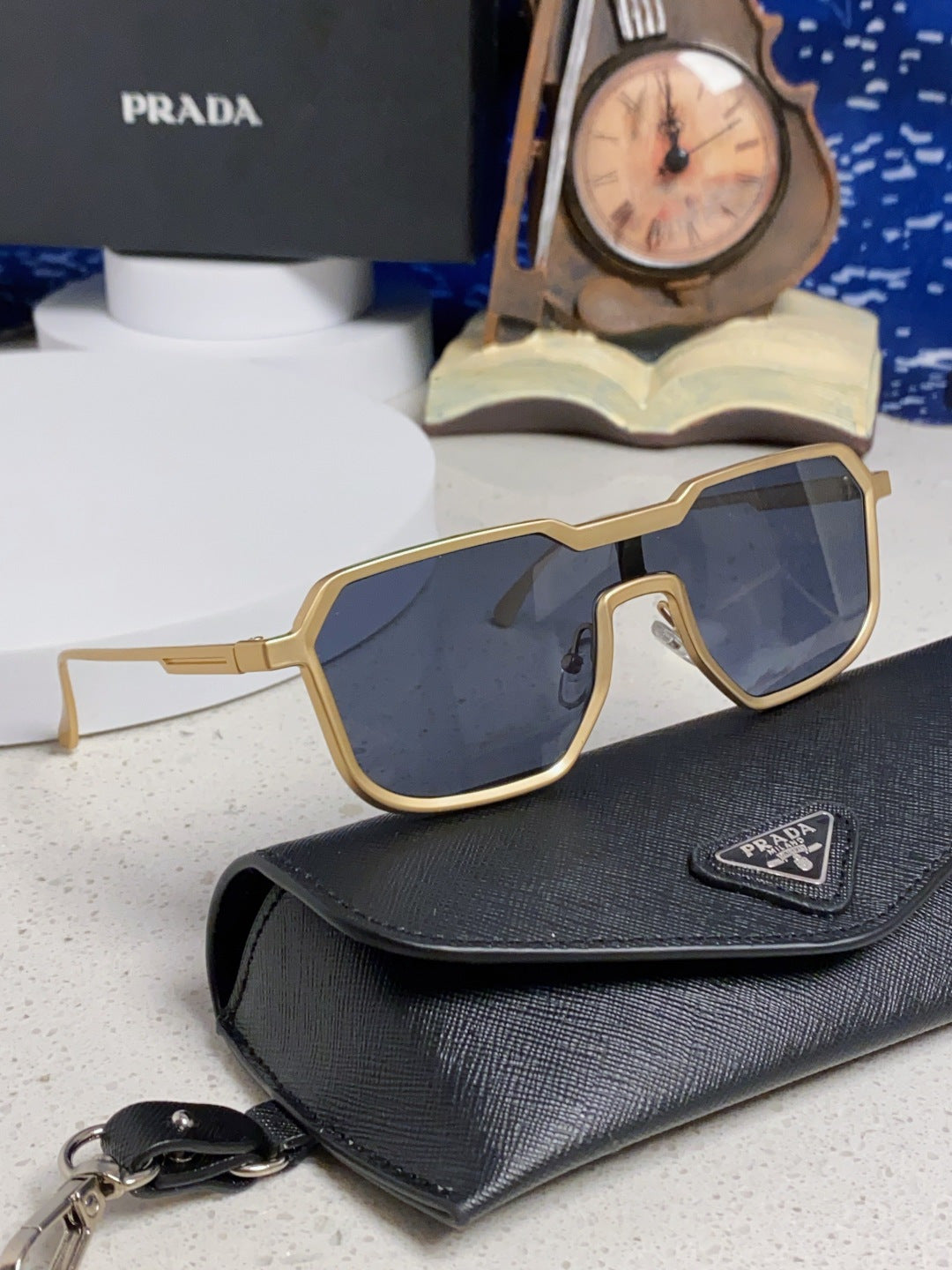 Prada Metal Fashion Blue Lens Sunglasses for Men - 465625 - detail image 10