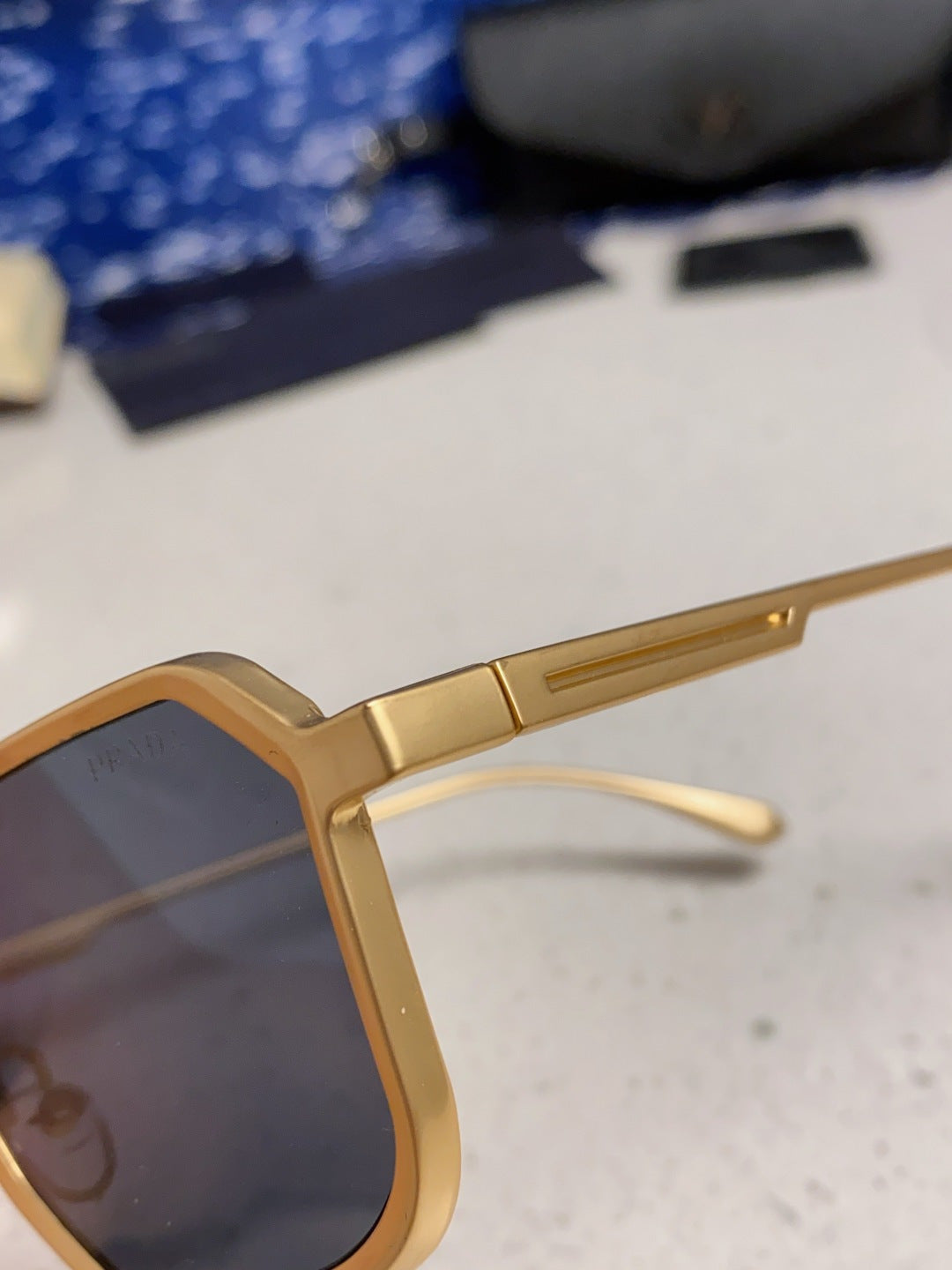 Prada Metal Fashion Blue Lens Sunglasses for Men - 465625 - detail image 7