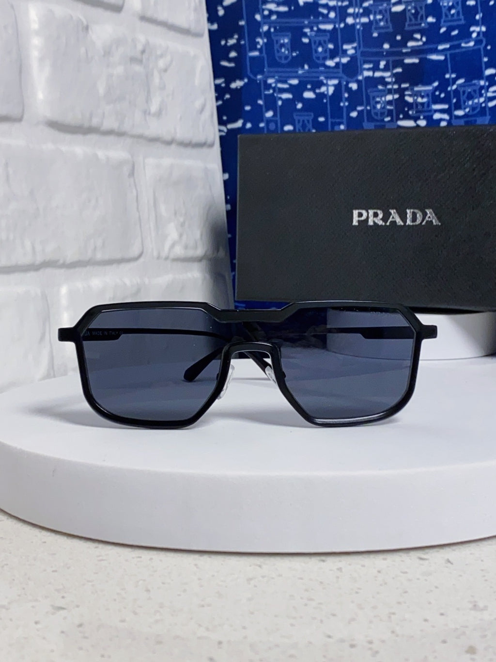 Prada Metal Fashion Blue Lens Sunglasses for Men - detail image 2