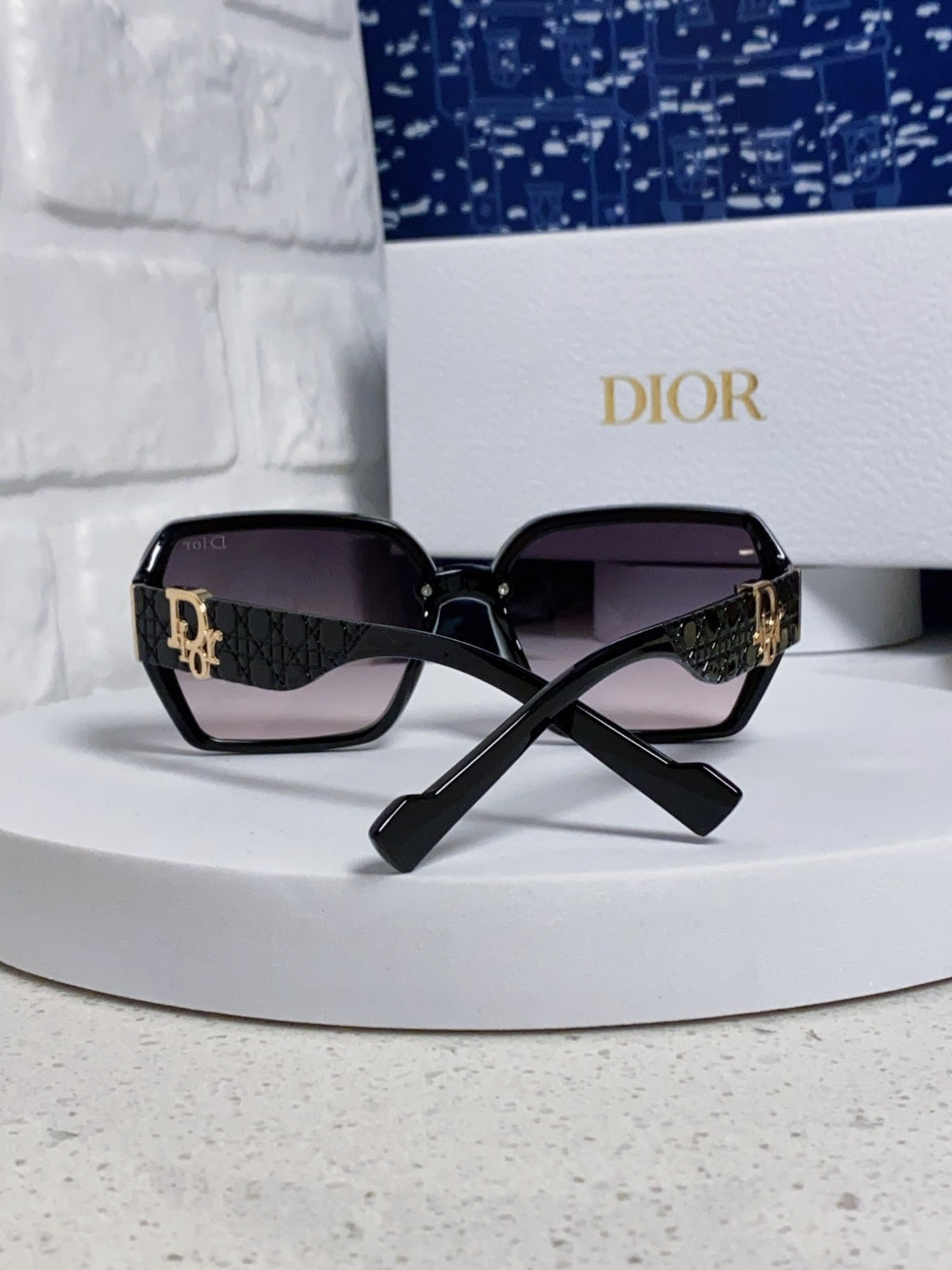 Dior Metal Square Silver Lens Sunglasses for Women - detail image 3