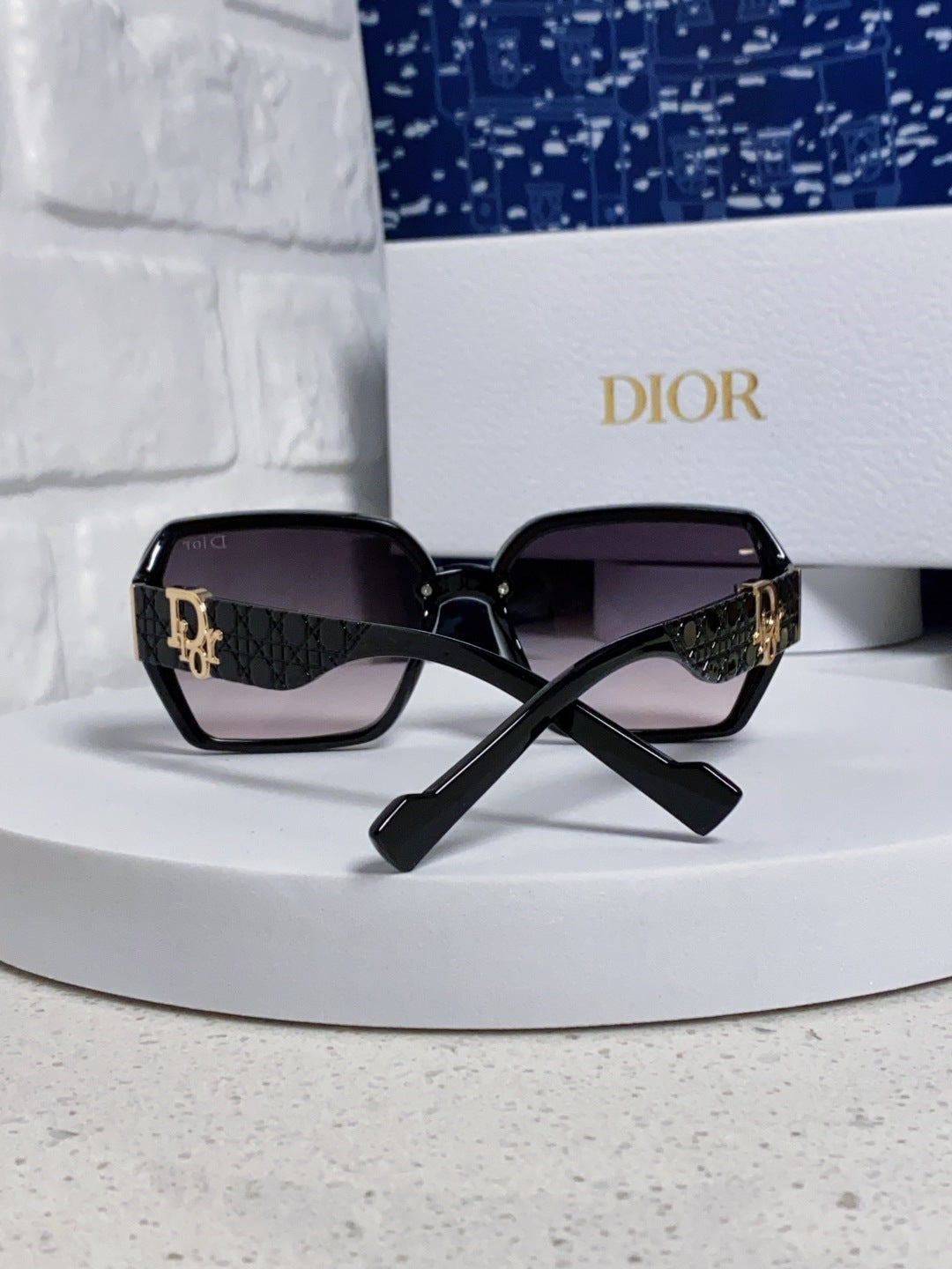 Dior Metal Square Silver Lens Sunglasses for Women - detail image 3