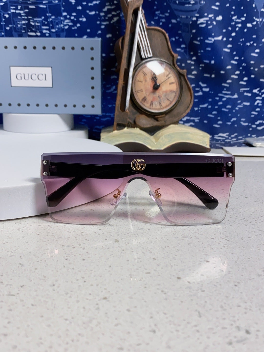 Gucci Square Silver Lens Sunglasses for Women - 464957 - detail image 9