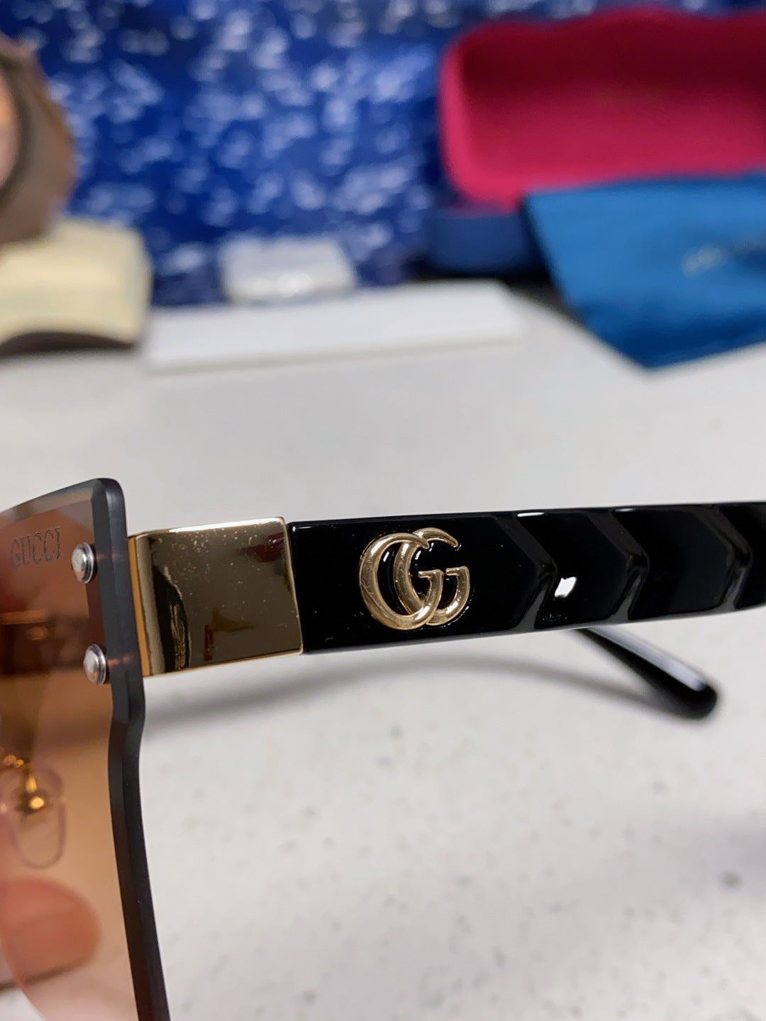 Gucci Square Brown Lens Sunglasses for Women - 464958 - detail image 7
