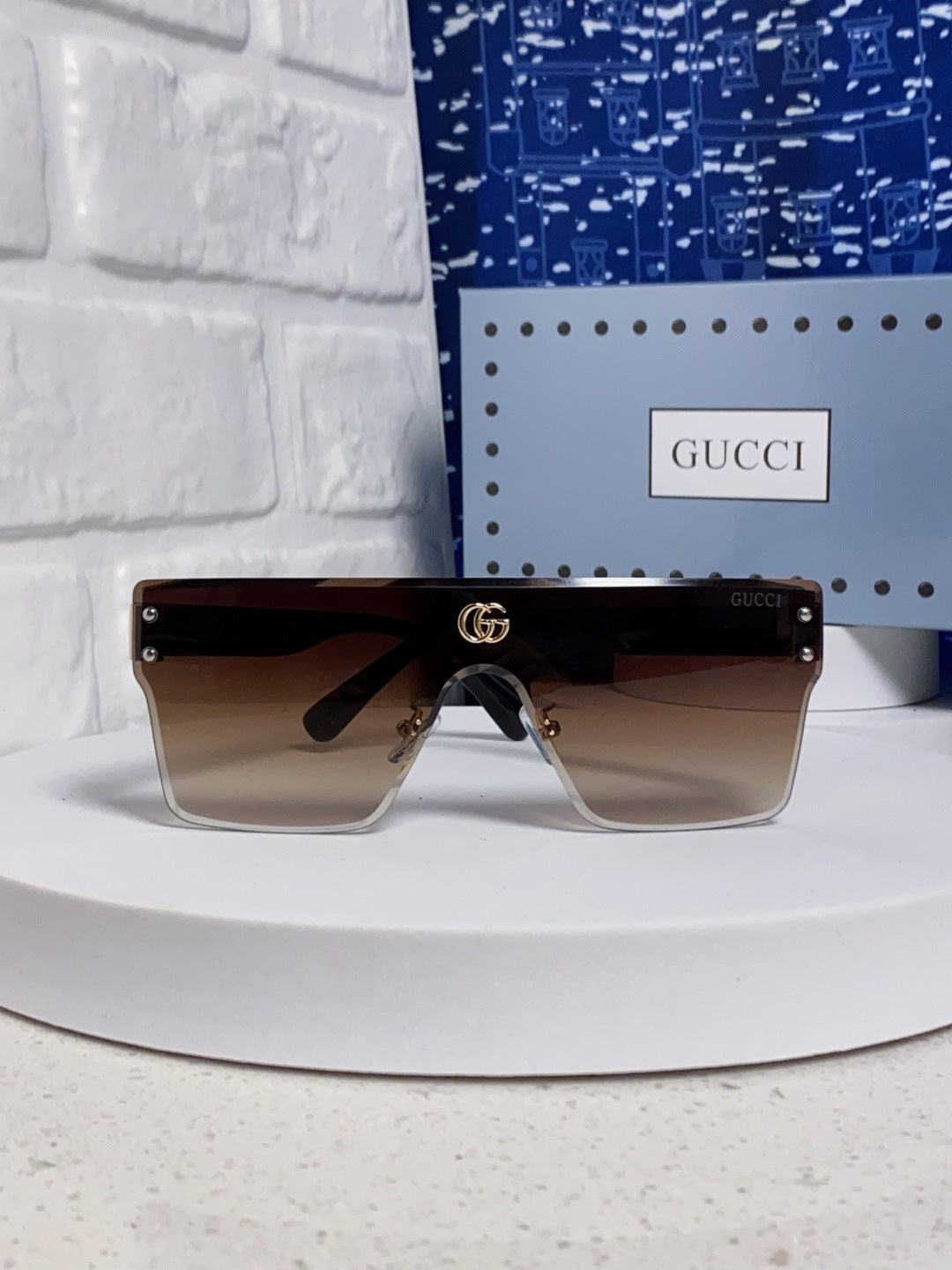 Gucci Square Brown Lens Sunglasses for Women - detail image 2