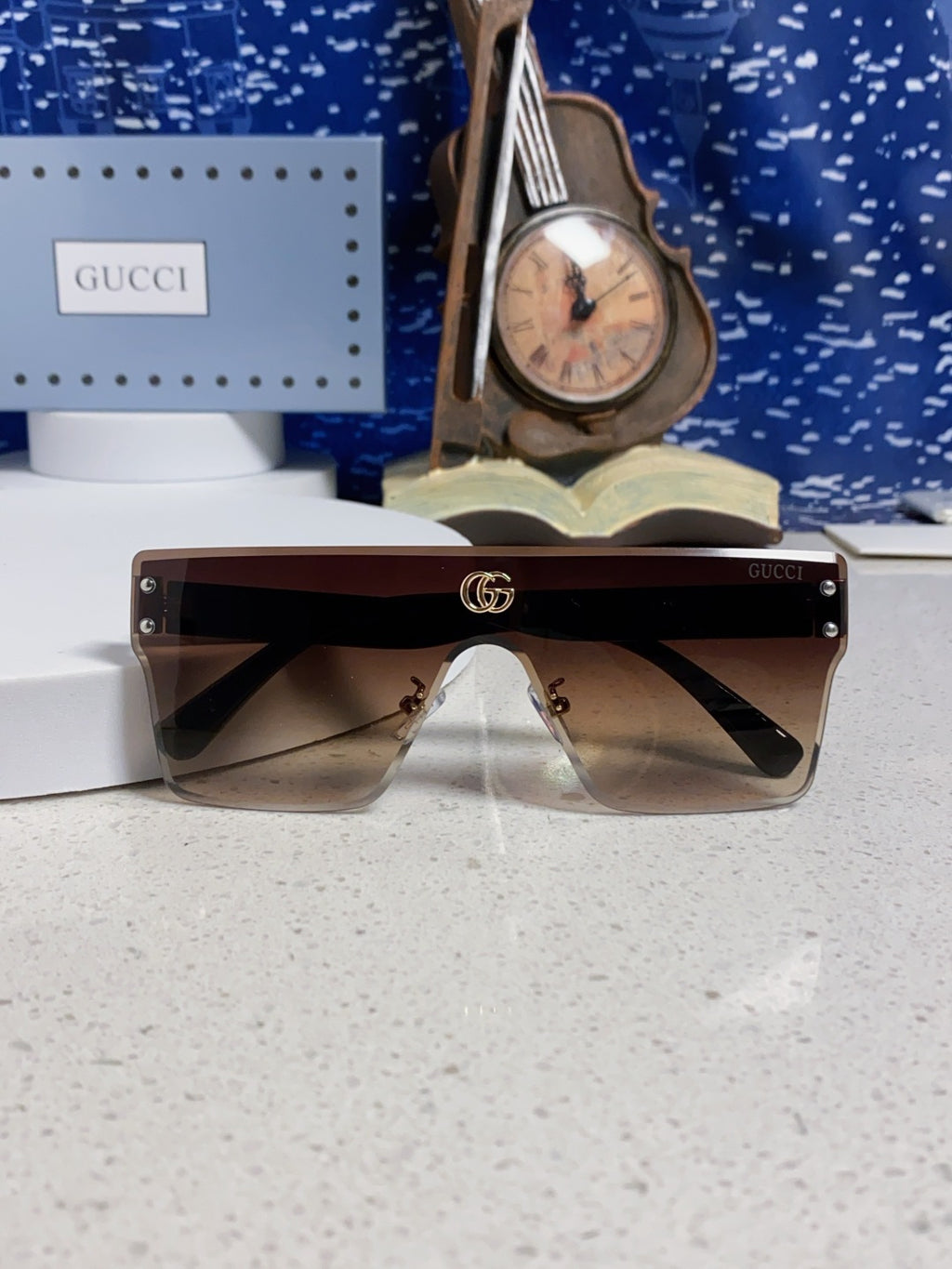 Gucci Square Brown Lens Sunglasses for Women - detail image 9