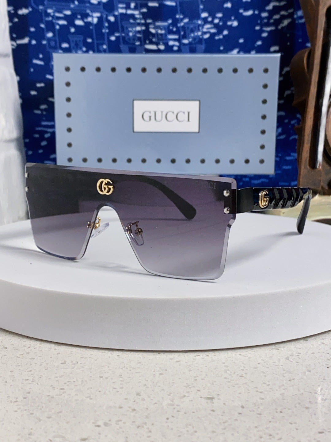 Gucci Square Silver Lens Sunglasses for Women