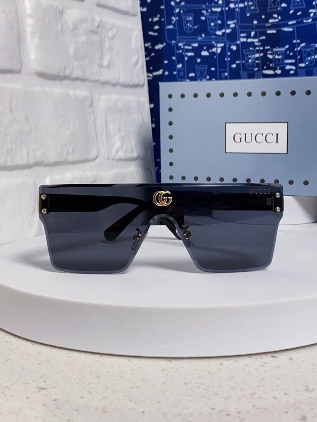 Gucci Square Black Lens Sunglasses for Women - detail image 2