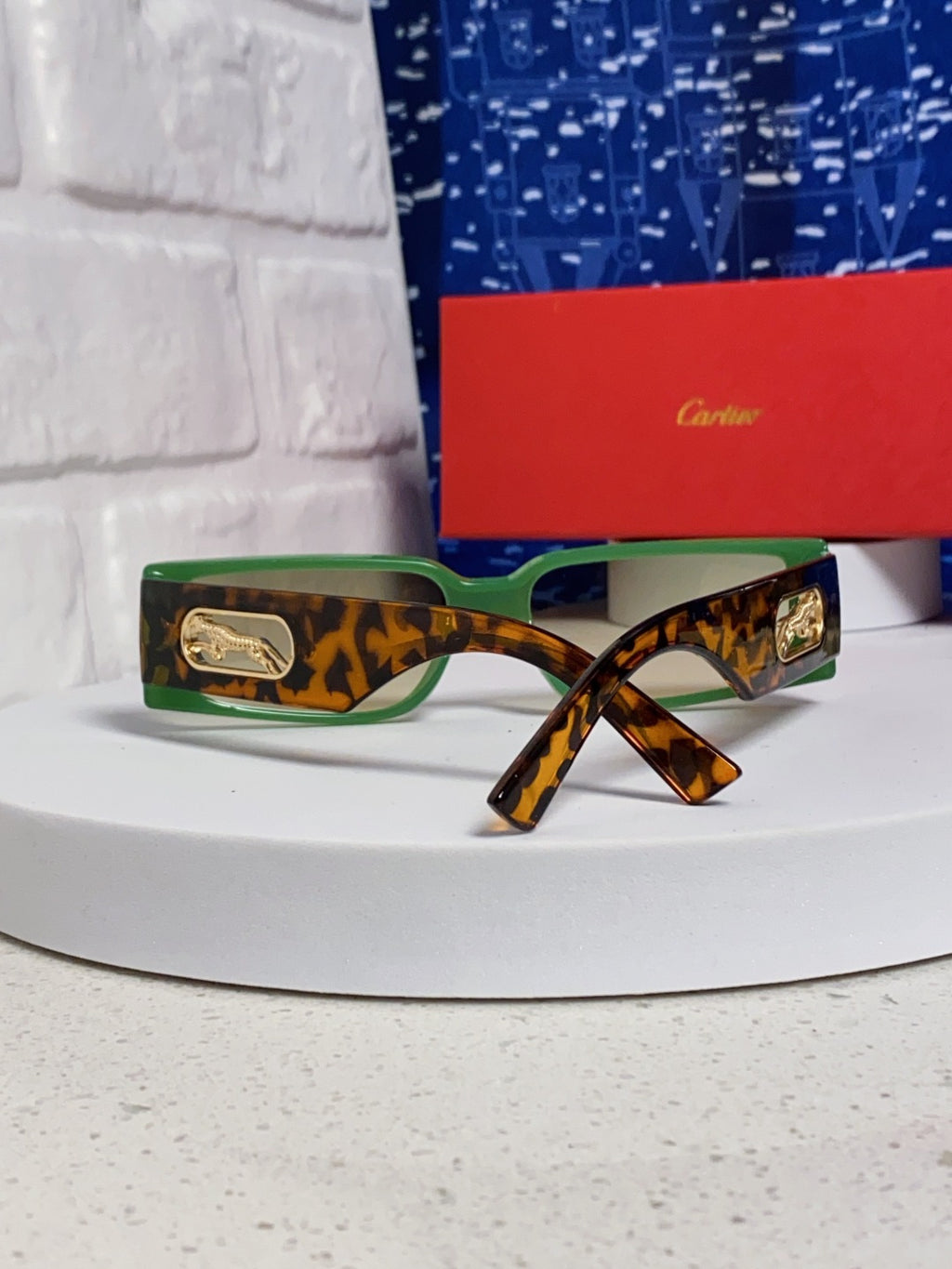 Cartier Fashion Green Lens Sunglasses for Women - detail image 3