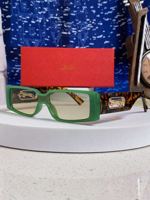 Cartier Fashion Green Lens Sunglasses for Women