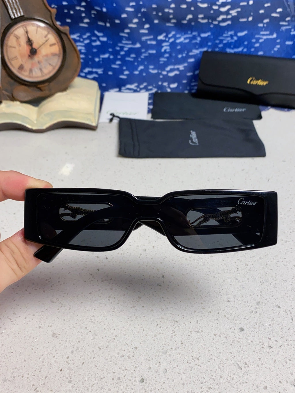 Cartier Fashion Black Lens Sunglasses for Women - detail image 4