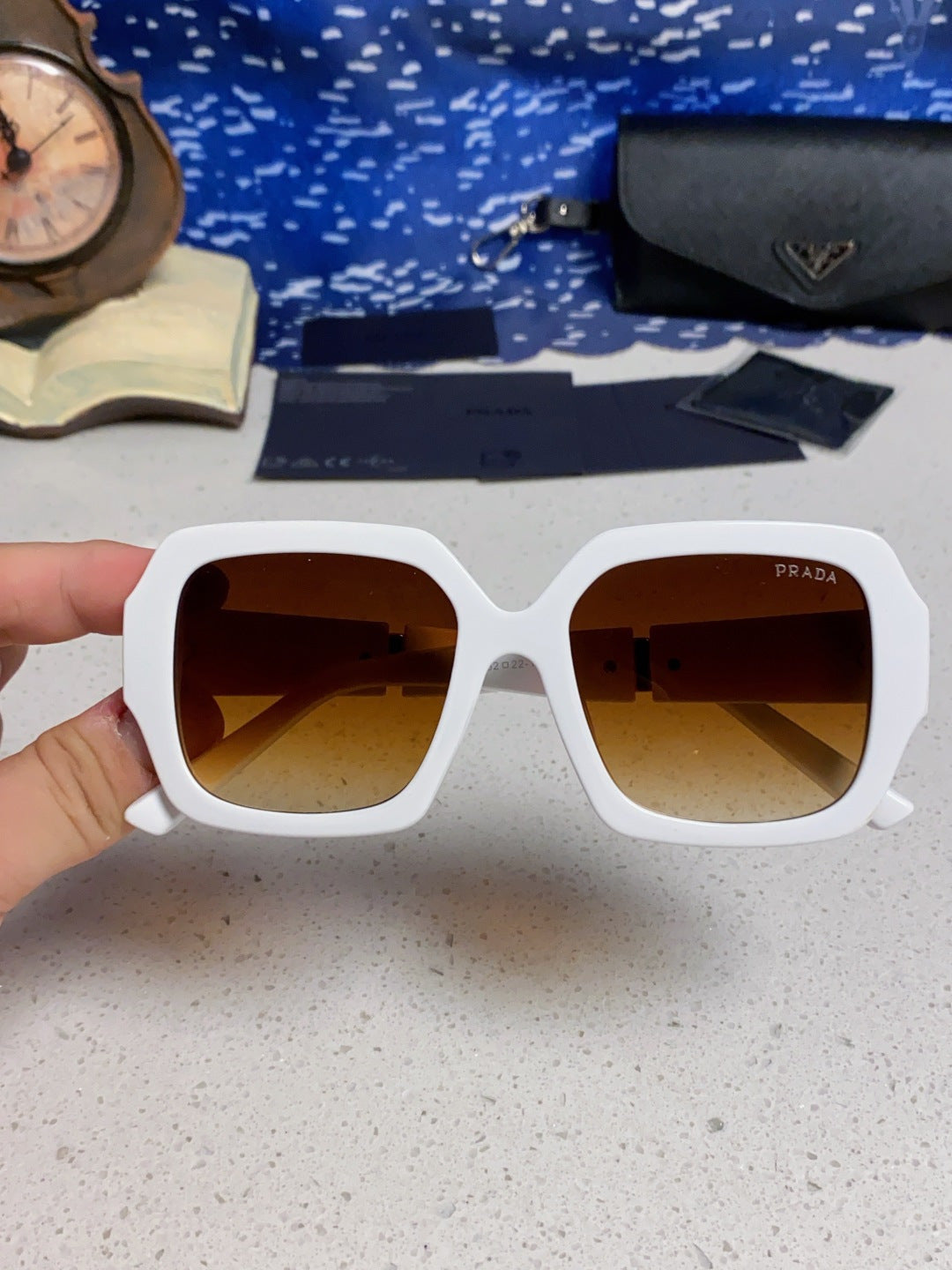 Prada Square Brown Lens Sunglasses for Men & Women - 465605 - detail image 4