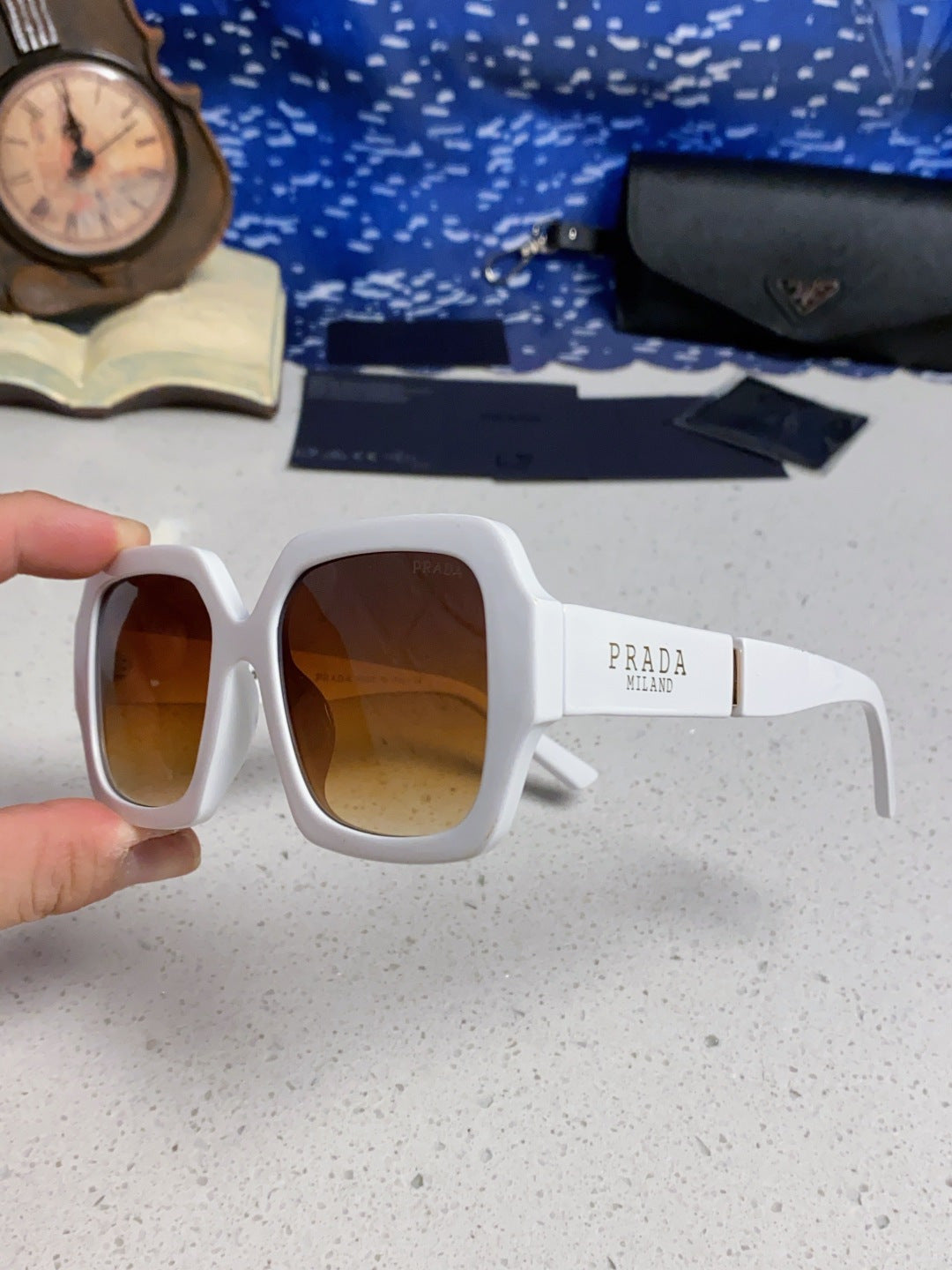 Prada Square Brown Lens Sunglasses for Men & Women - 465605 - detail image 6