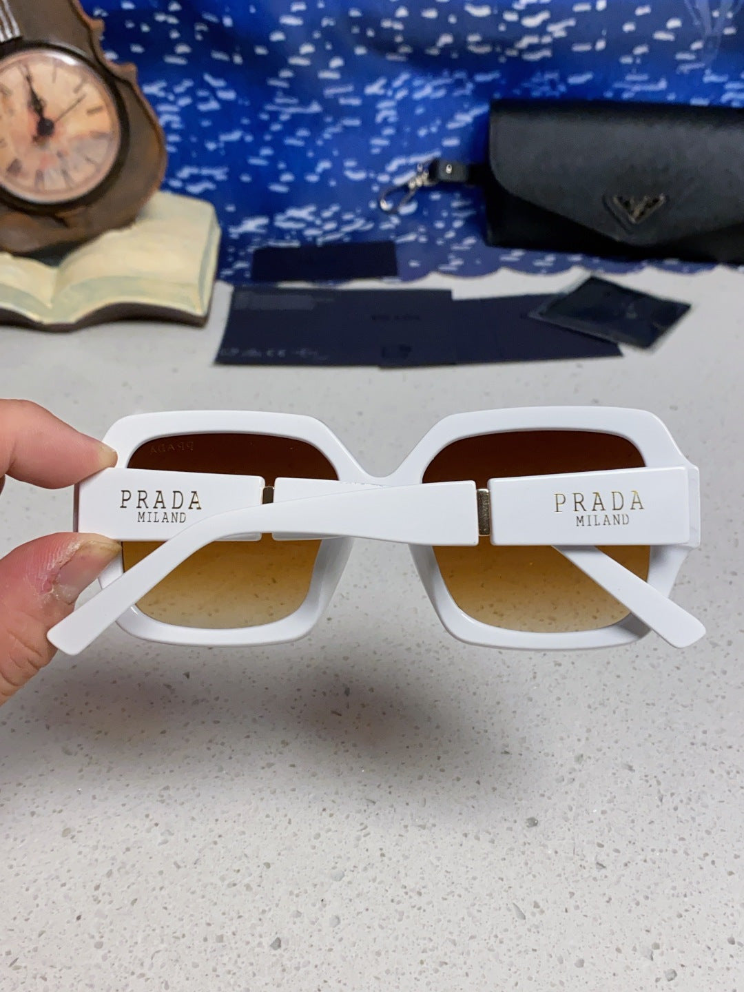 Prada Square Brown Lens Sunglasses for Men & Women - 465605 - detail image 5