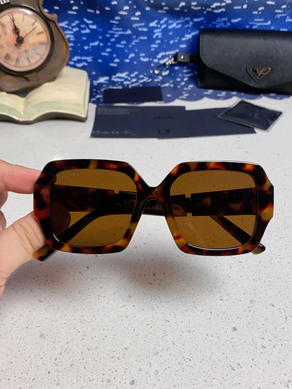 Prada Square Brown Lens Sunglasses for Men & Women - 465606 - detail image 4