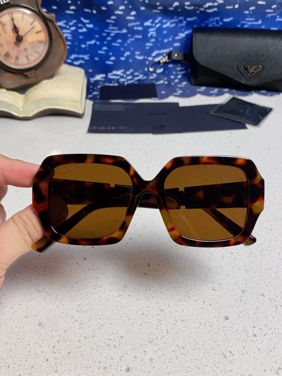 Prada Square Brown Lens Sunglasses for Men & Women - 465606 - detail image 4