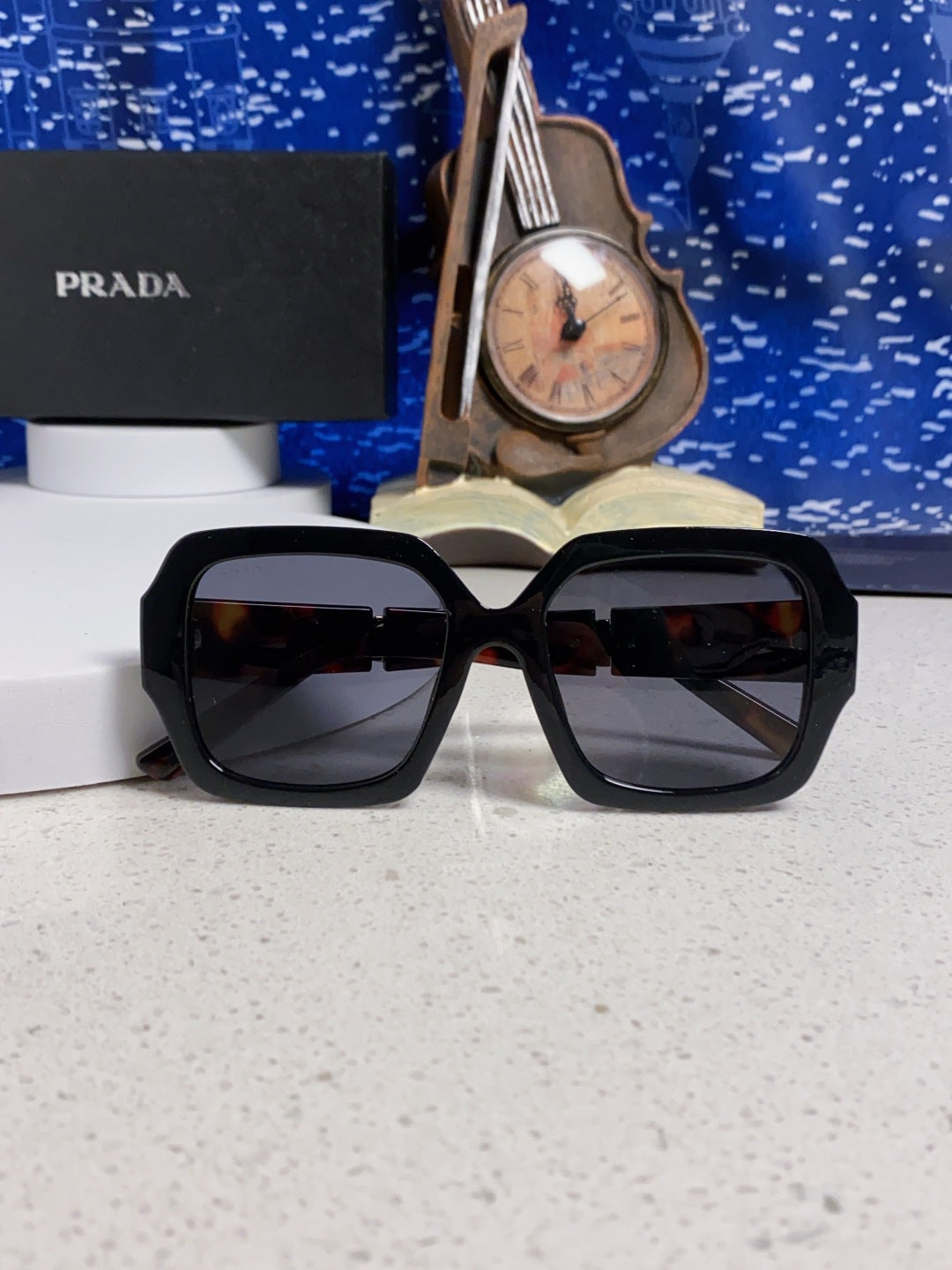 Prada Square Gray Lens Sunglasses for Men & Women - 465607 - detail image 9