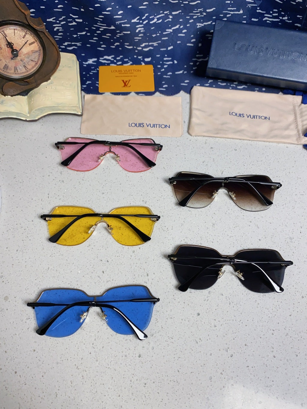 Louis Vuitton Lightweight Rimless Silver Lens Sunglasses for Women - 464643 - detail image 8
