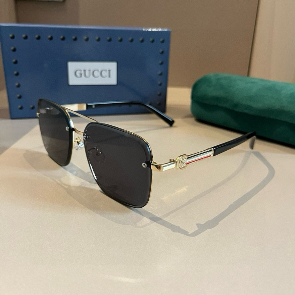 Gucci Metal Aviator Gold Lens Sunglasses for Men & Women - 398308 - detail image 2