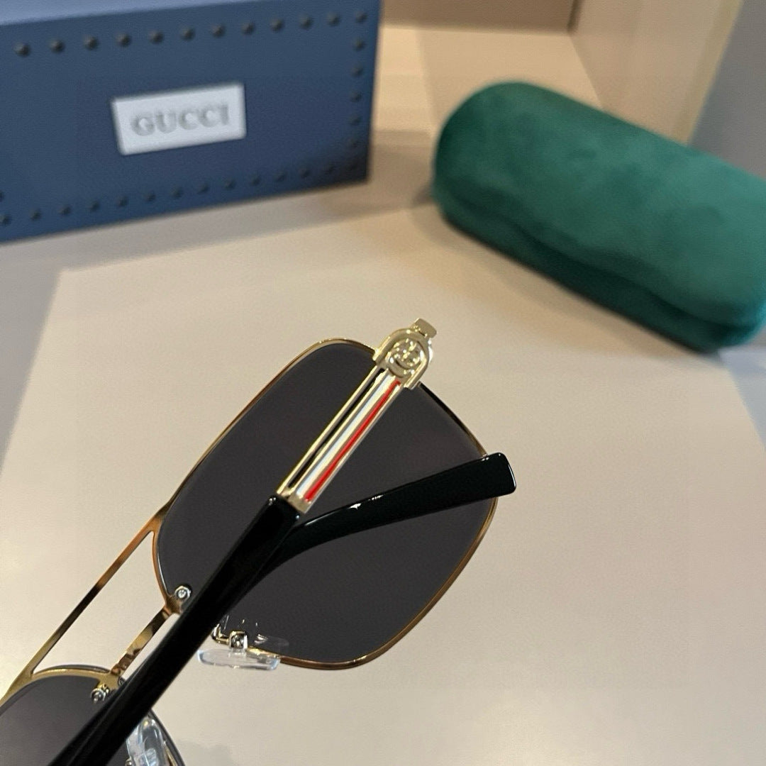 Gucci Metal Aviator Gold Lens Sunglasses for Men & Women - 398308 - detail image 6