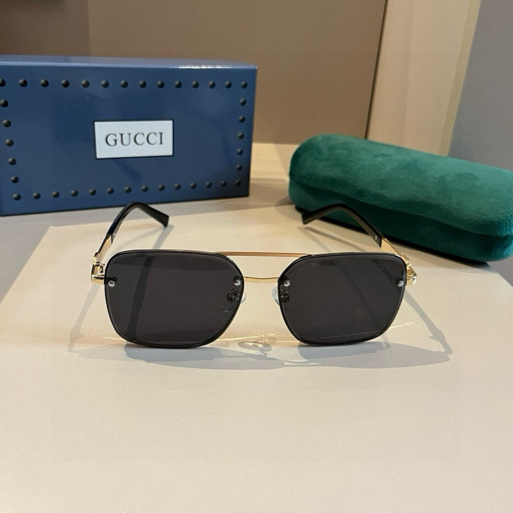 Gucci Metal Aviator Gold Lens Sunglasses for Men & Women - 398308 - detail image 9