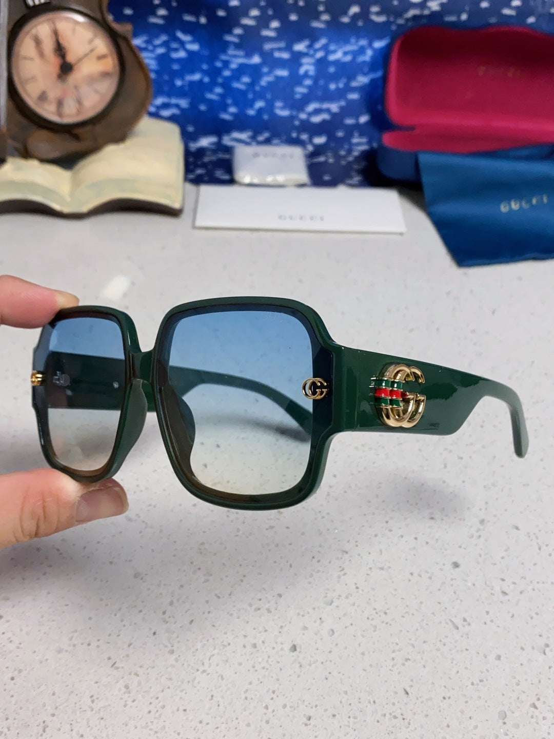 Gucci Fashion Blue Lens Sunglasses for Men & Women - 997548 - detail image 6