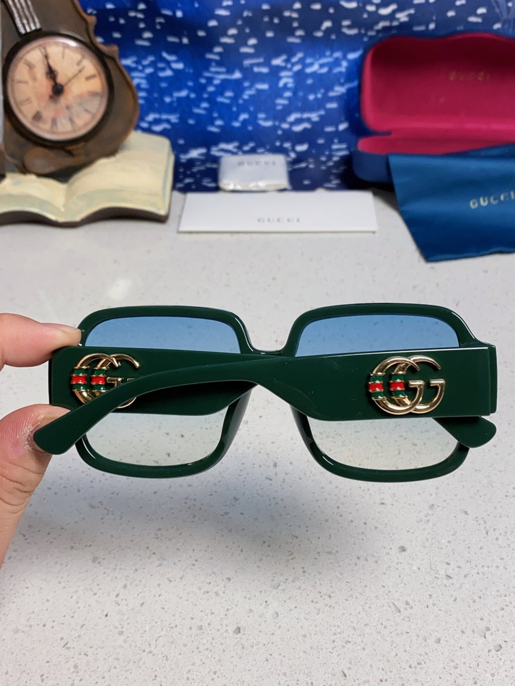 Gucci Fashion Blue Lens Sunglasses for Men & Women - 997548 - detail image 5