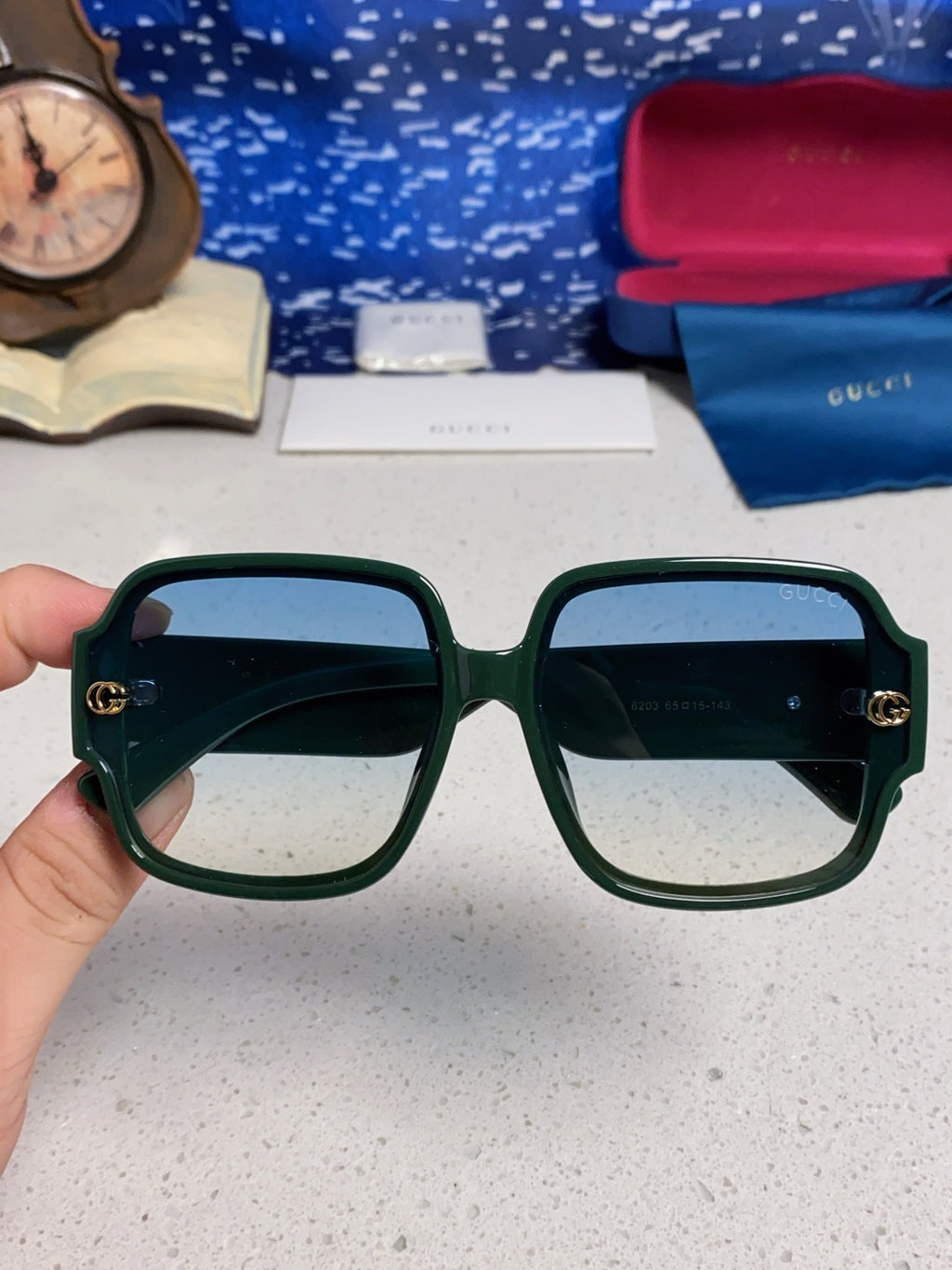 Gucci Fashion Blue Lens Sunglasses for Men & Women - 997548 - detail image 4