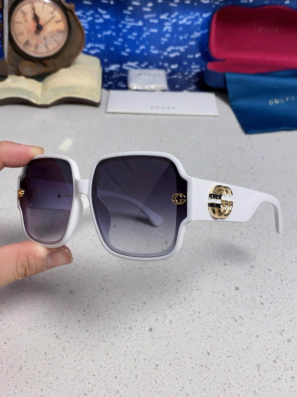 Gucci Fashion Silver Lens Sunglasses for Men & Women - 493351 - detail image 7