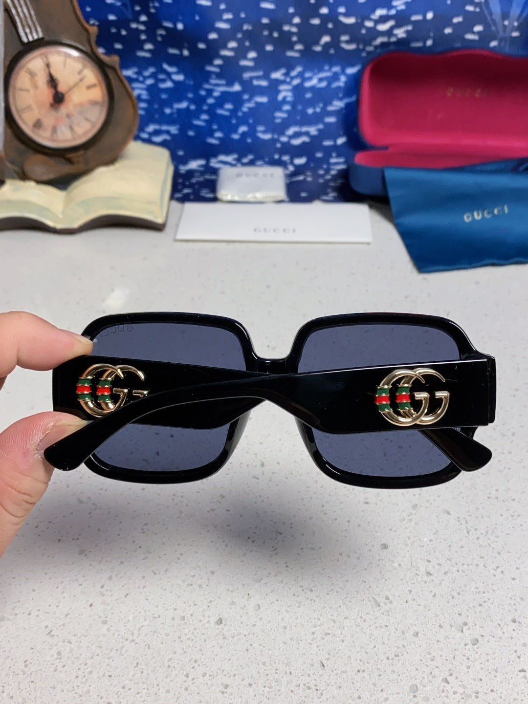 Gucci Fashion Blue Lens Sunglasses for Men & Women - 997532 - detail image 5