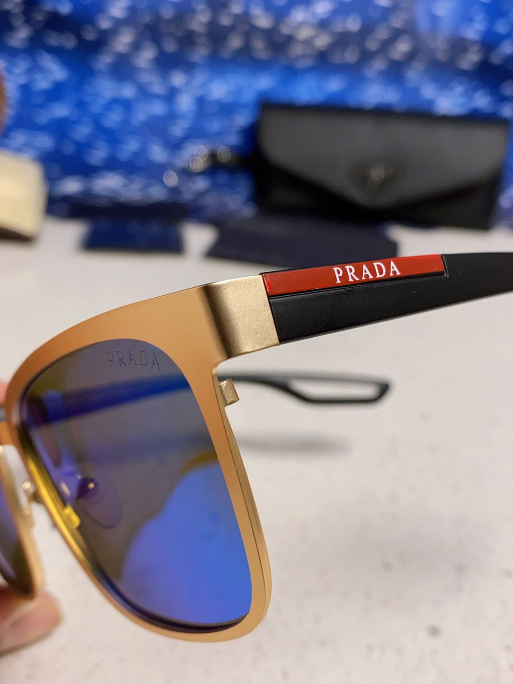 Prada Fashion Blue Lens Sunglasses for Men & Women - 432151 - detail image 7