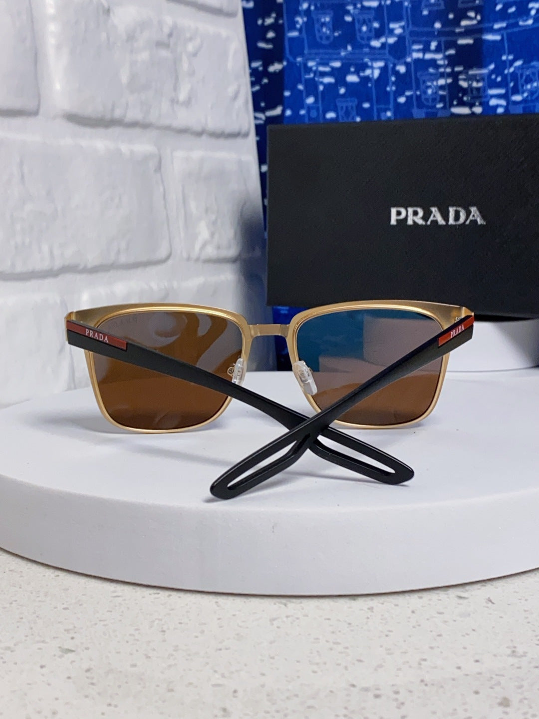 Prada Fashion Blue Lens Sunglasses for Men & Women - detail image 3