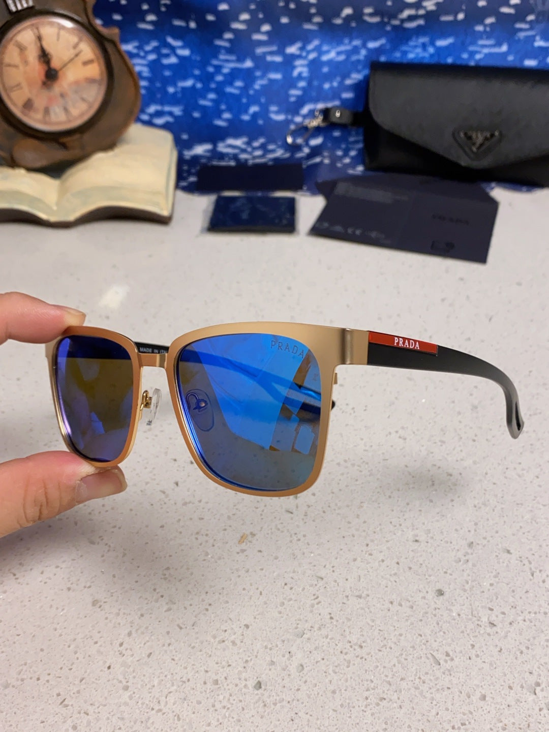 Prada Fashion Blue Lens Sunglasses for Men & Women - 432151 - detail image 6