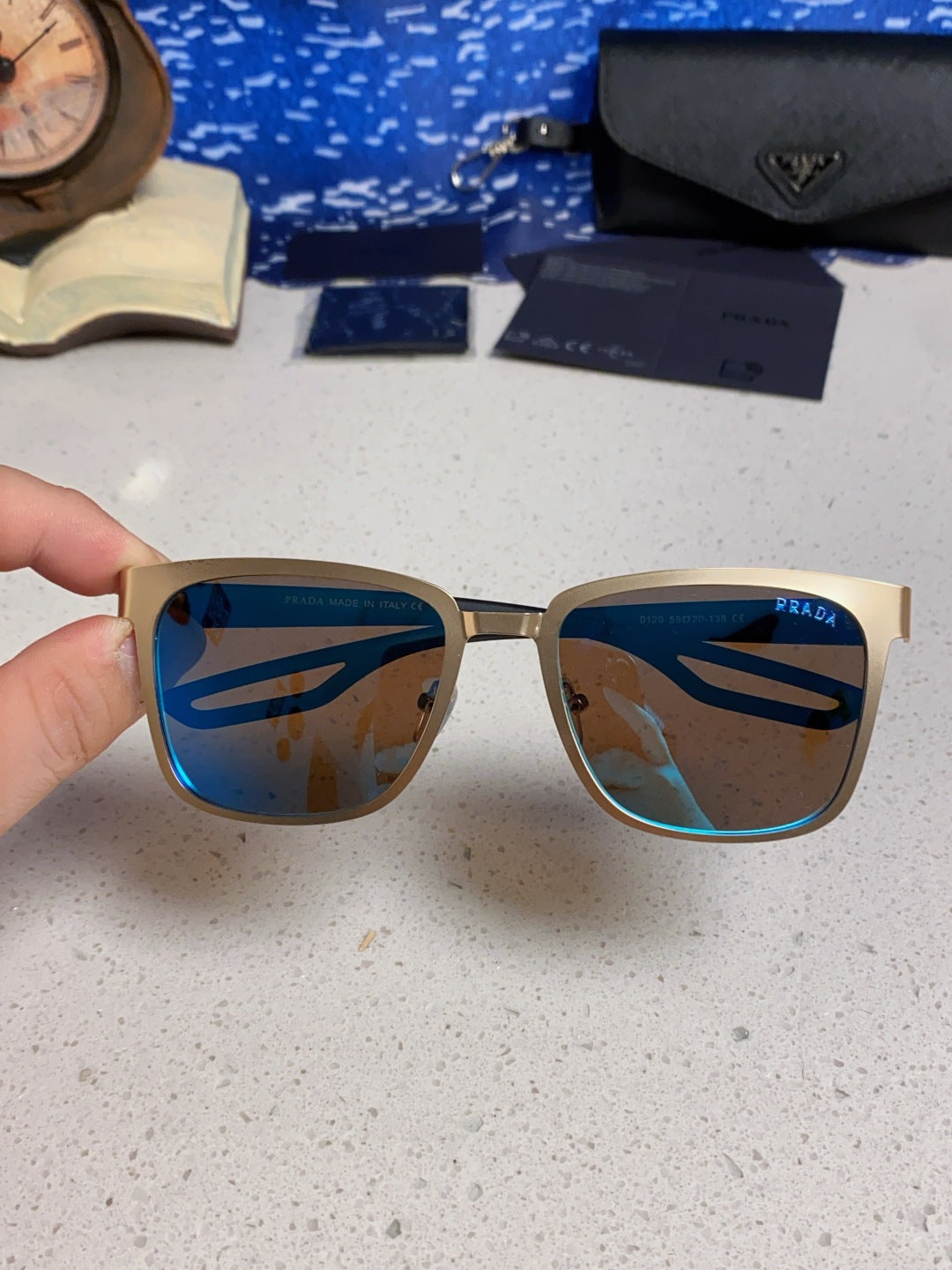 Prada Fashion Blue Lens Sunglasses for Men & Women - 432151 - detail image 4