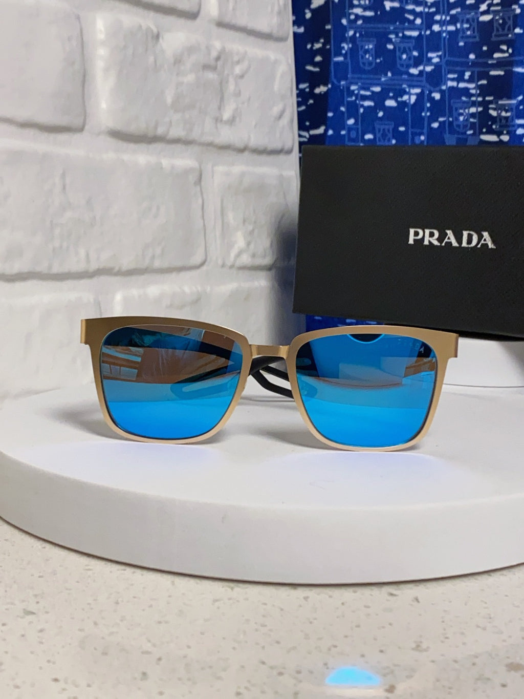 Prada Fashion Blue Lens Sunglasses for Men & Women - detail image 2