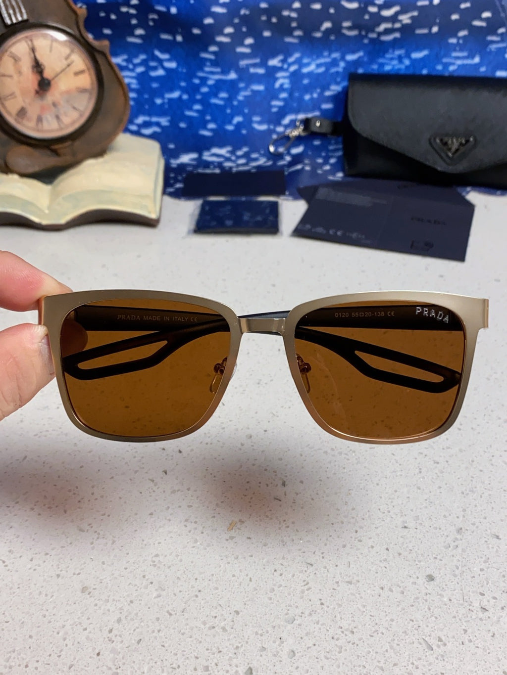 Prada Fashion Brown Lens Sunglasses for Men & Women - detail image 4