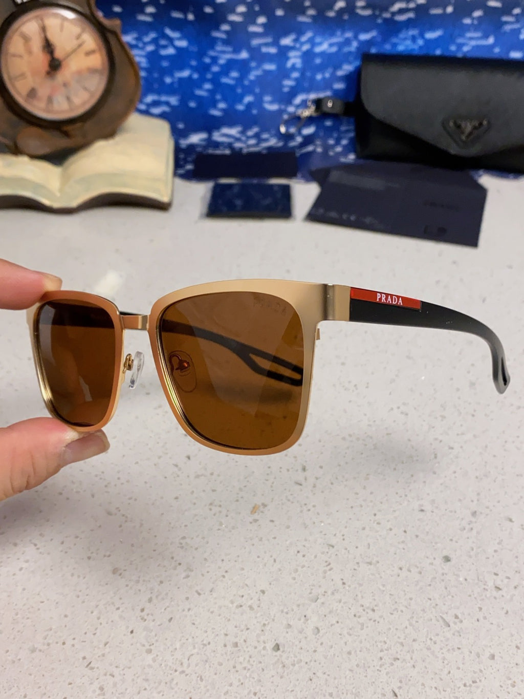 Prada Fashion Brown Lens Sunglasses for Men & Women - 432152 - detail image 6