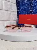 Cartier Lightweight Rimless Red Lens Sunglasses for Men & Women - 432336