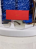 Cartier Lightweight Rimless Silver Lens Sunglasses for Men & Women - 998225