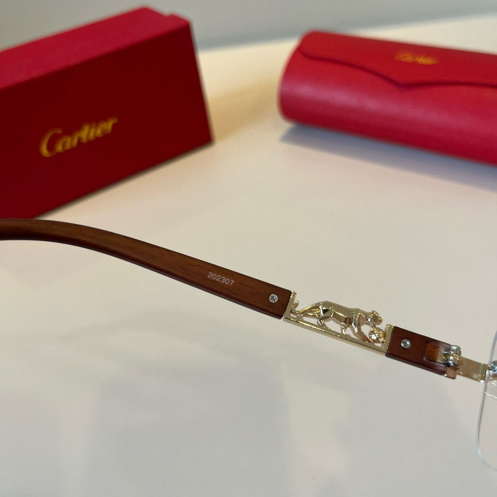 Cartier Lightweight Metal Rimless Silver Lens Sunglasses for Men & Wo - 432315 - detail image 6