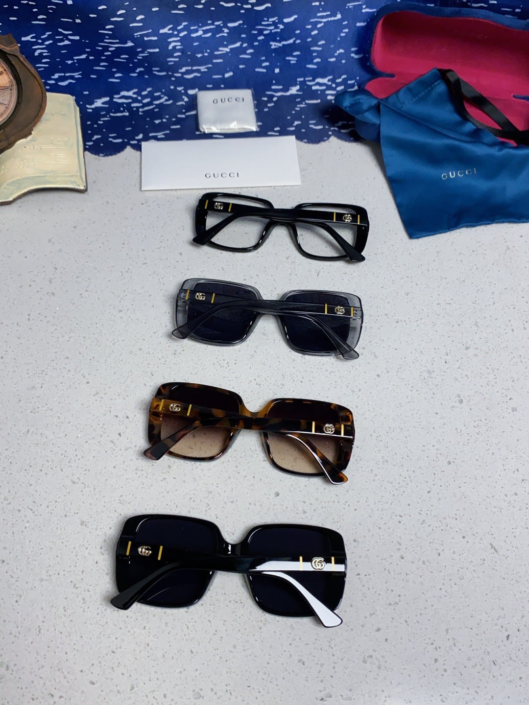 Gucci Square Silver Lens Sunglasses for Men & Women - 357767 - detail image 11