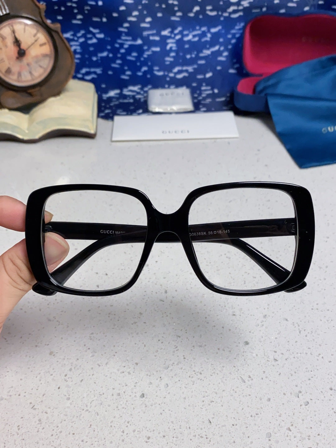 Gucci Square Silver Lens Sunglasses for Men & Women - 357767 - detail image 4