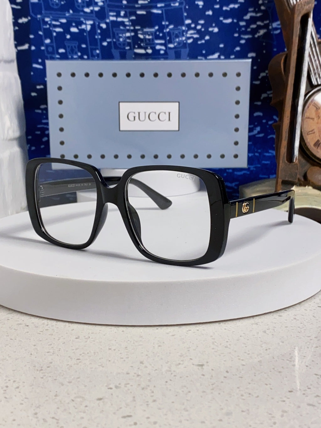 Gucci Square Silver Lens Sunglasses for Men & Women - 357767